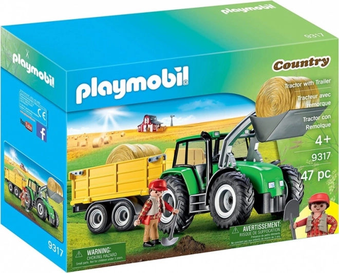 Zestaw figurek kraj 9317 Traktor z przyczepą