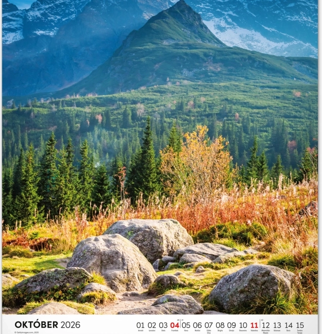 Kalendarz ścienny Tatry 2026