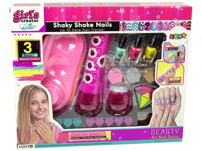 Zestaw do malowania paznokci Nail Glitter Dispenser Lakier do paznokci Naklejki