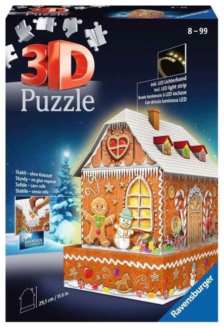 RAVENSBURGER Świecące 3D puzzle Nocna edycja Chatka z piernika 216 elementów