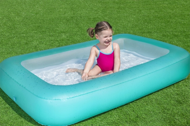 BESTWAY Prostokątny Dziecięcy Basen Nadmuchiwany 2+ 165x104x25cm + nadmuchiwana podłoga