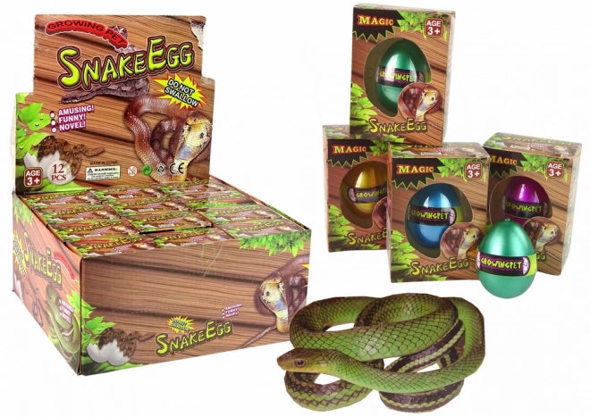 Wylęgające się rosnące magiczne jajka węża 6cm