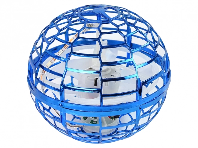 Latająca obracająca się kula niebieska Flynova LED 10 cm
