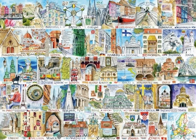 Puzzle Gibsons Europejskie zabytki 1000 elementów