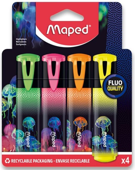 Zakreślacze Maped Deepsea Paradise, zestaw 4 szt.