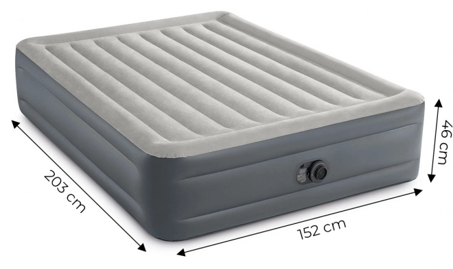Duży materac dmuchany 203x152 cm z wbudowaną pompką INTEX 64126