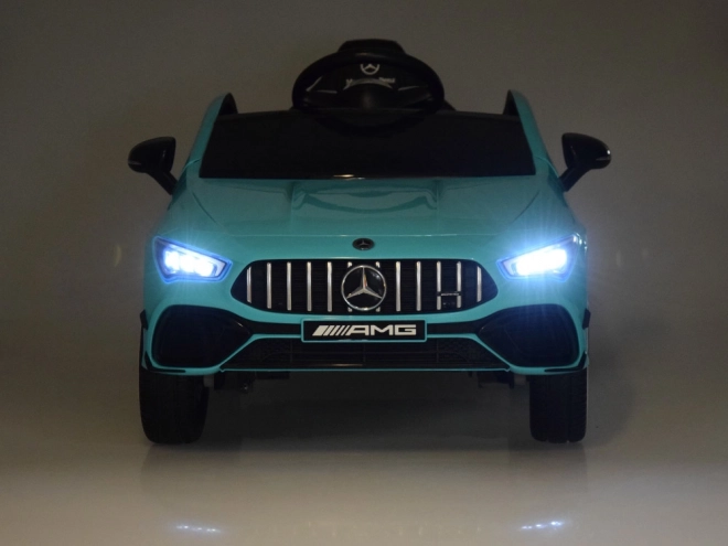 Dziecięcy samochód elektryczny Mercedes AMG CLA 45s z efektem bujania – Niebieski