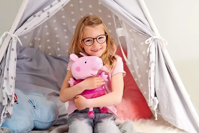 Peppa Pig 2w1 pluszowy sen, grający + światło, różowy, 25 cm