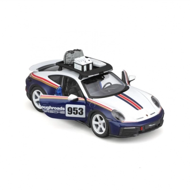 Bburago 1:24 Wyścigi - Porsche 911 Dakar - Niebieski 953 Roughroads