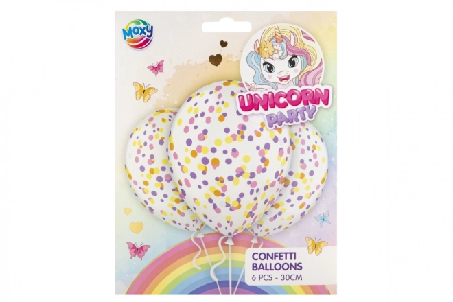 Balony konfetti 30 cm 6 szt.