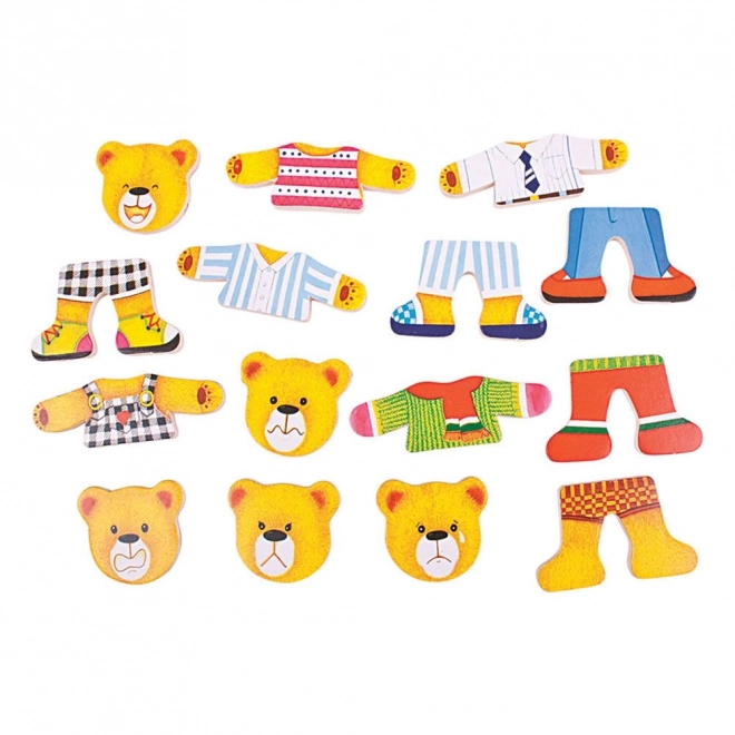 Bigjigs Toys Ubieranka puzzle Rodzina Niedźwiedzi
