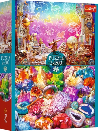 Puzzle 2×500 kosmos i kryształy