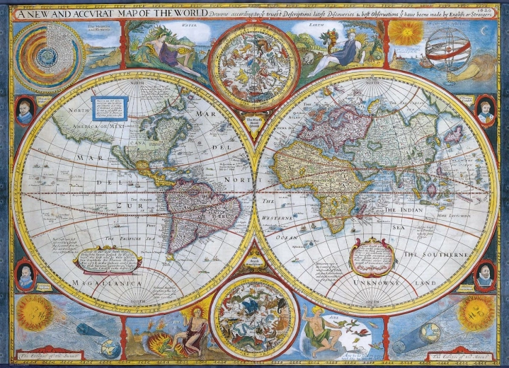 Puzzle EUROGRAPHICS Starożytna mapa świata 1000 elementów