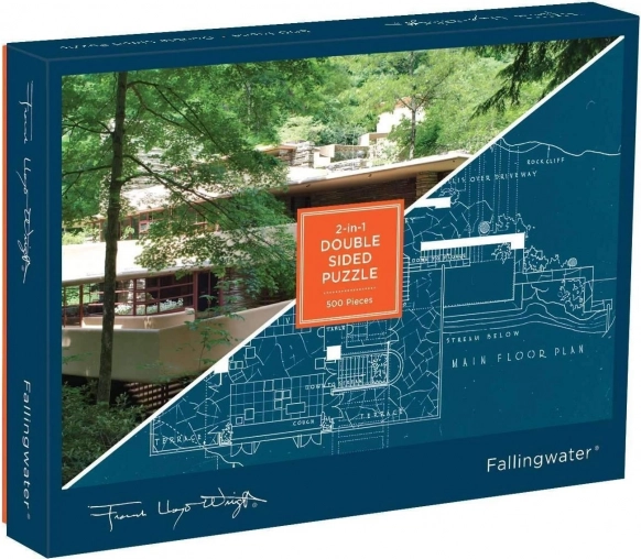 GALISON Dwustronne puzzle Frank Lloyd Wright Fallingwater 500 elementów