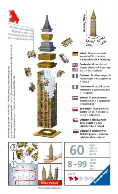 Mini budynek - Big Ben 54 elementy
