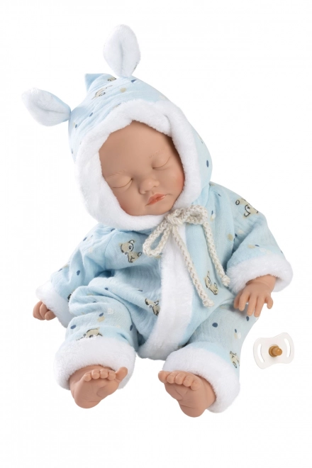 Llorens 63301 MAŁE DZIECKO - śpiąca realistyczna lalka niemowlę z miękkim materiałowym ciałem - 32 cm