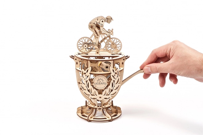 Ugears 3D drewniana mechaniczna układanka Samobieżny kolarz