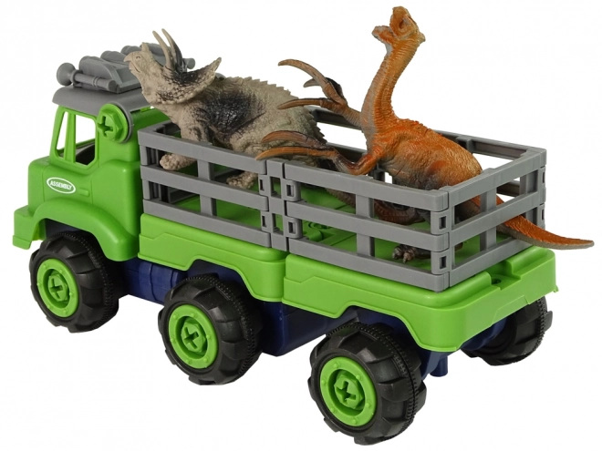 Transportowy ciężarówka z dinozaurami