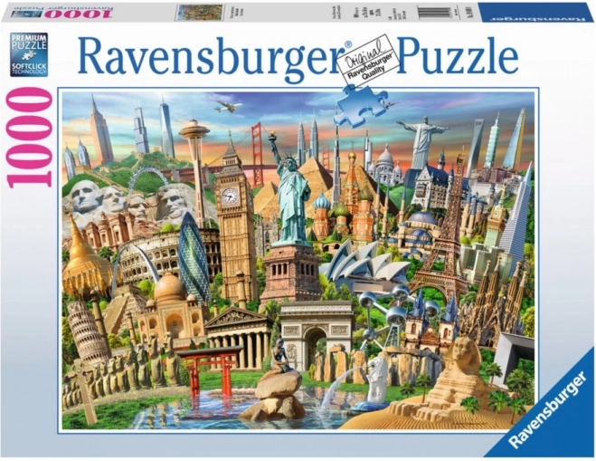 Puzzle światowe zabytki 1000 elementów RAVENSBURGER