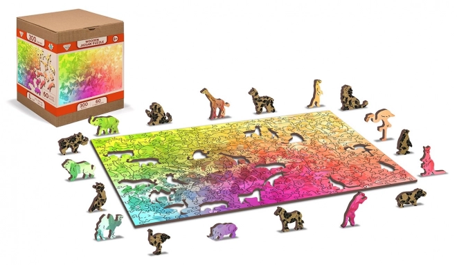 Drewniane puzzle Motyli sen 2w1