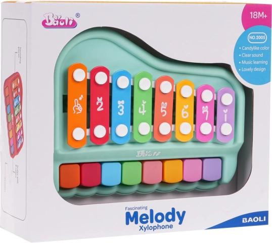 Muzyczne pianinko i ksylofon 2w1 dla dzieci – Zielone