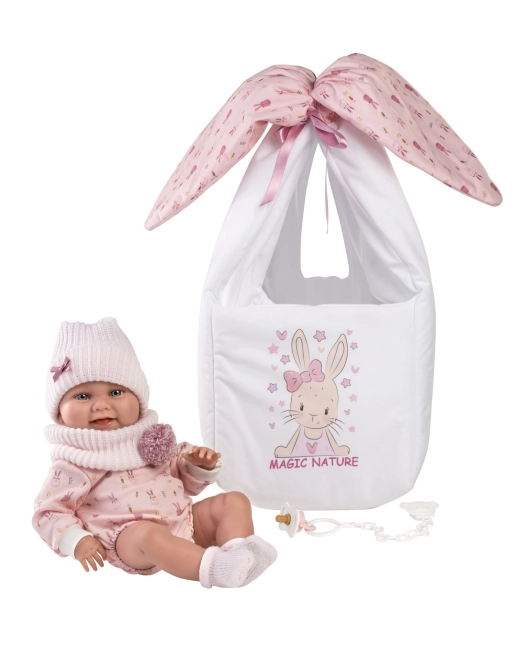 Llorens 73902 NOWORODEK DZIEWCZYNKA - realistyczna lalka bobas z całkowicie winylowym ciałem - 40 cm