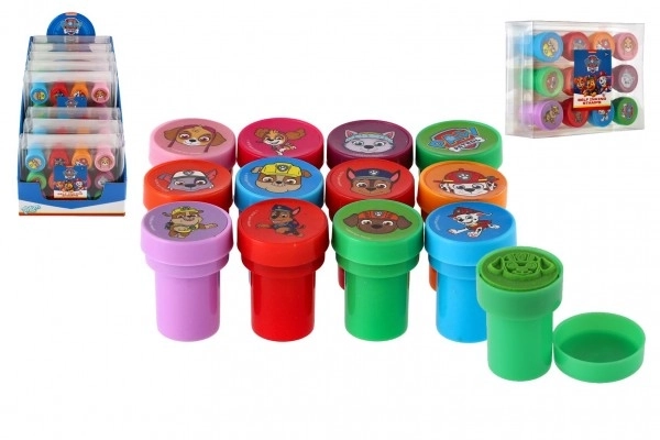 Pieczątki samobarwiące 12 szt. plastikowe Psi Patrol w blistrze 12x9cm 10 szt. w pudełku