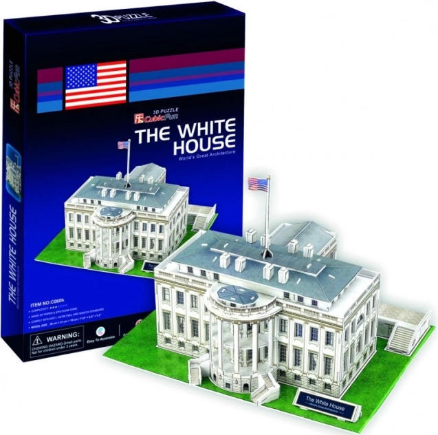CUBICFUN 3D puzzle Biały Dom – 64 elementy