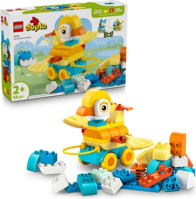 LEGO DUPLO 3 w 1 Zwierzątka na kółkach