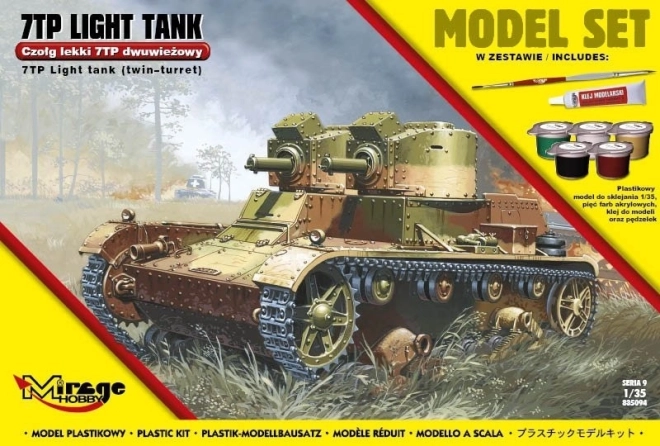 7TP polski lekki czołg dwuwieżowy zestaw modelarski 1:35