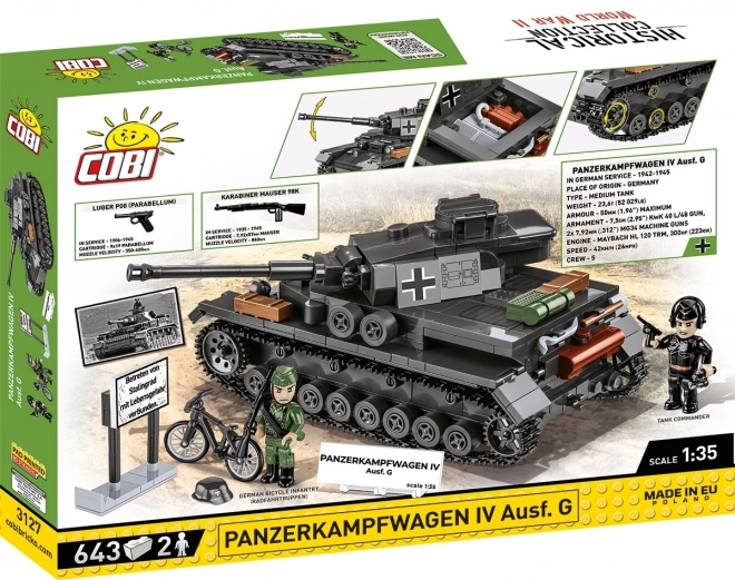 COBI 3127 Druga Wojna Światowa Niemiecki czołg Panzerkampfwagen IV Ausf. G 1:35