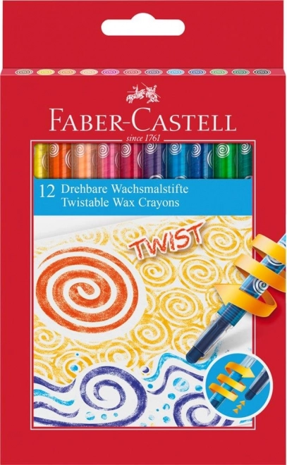 Kredki woskowe Faber-Castell Twist 12 kolorów