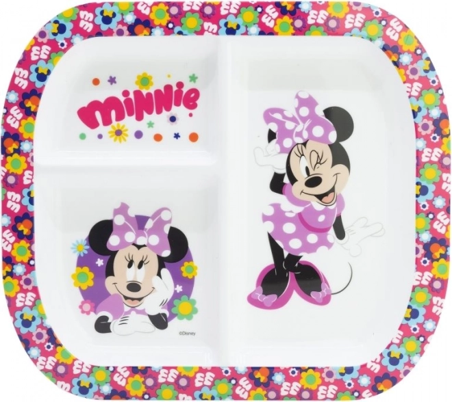 Prostokątny dziecięcy talerz z motywem Minnie