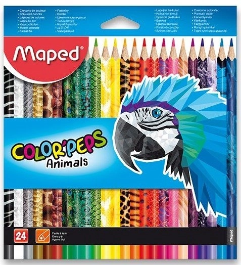 MAPED Kredki trójkątne Color'Peps Animals 24 szt.