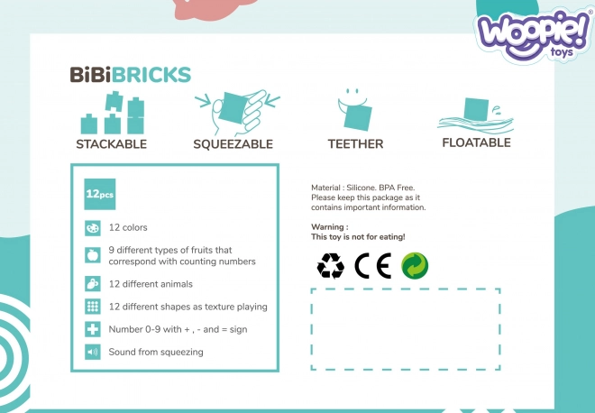 Klocki sensoryczne do gryzienia WOOPIE