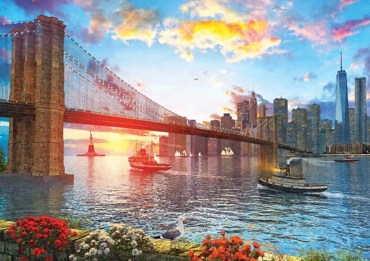 Puzzle ART PUZZLE zachód słońca w Nowym Jorku 1000 elementów