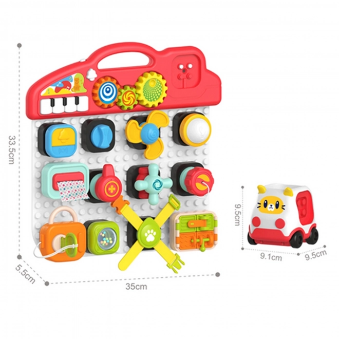 Woopie Montessori Dziecięcy Panel Manipulacyjny Kolorowy Panel Aktywny