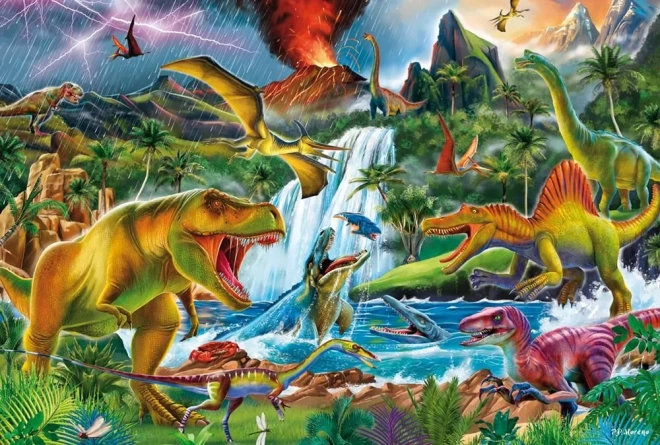 Puzzle Prehistoryczne olbrzymy 200 elementów od Schmidt