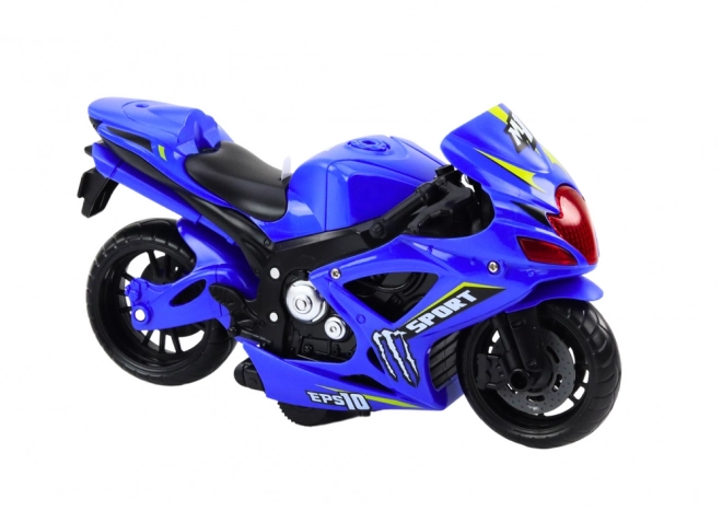 Motocykl sportowy z napędem ciernym, światło i dźwięk, 2 kolory