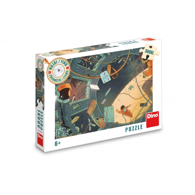 Puzzle Kosmos - Znajdź 10 przedmiotów 47x33cm 300 elementów XL w pudełku 27x19x4cm