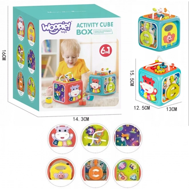 Interaktywna kostka sensoryczna Montessori 6w1