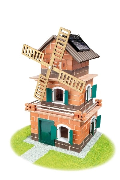 Zestaw budowlany Teifoc Młyn - napęd solarny 380 szt. w pudełku 44x33x11cm