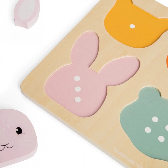 Drewniane puzzle wkładane z liczeniem Bigjigs Toys