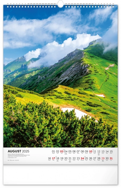 NOTIQUE Kalendarz ścienny Tatry 2025, 33 x 46 cm