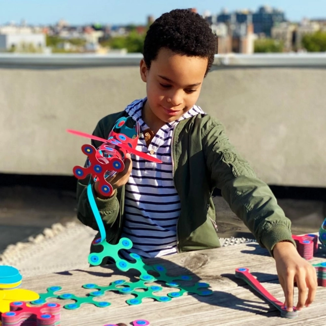 Tęczowe magnetyczne puzzle Clixo, 42 elementy