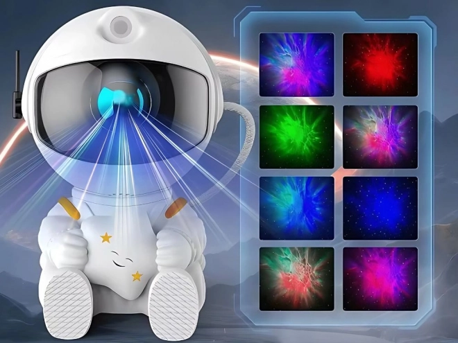 Projektor Gwiezdny siedzący astronauta z pilotem