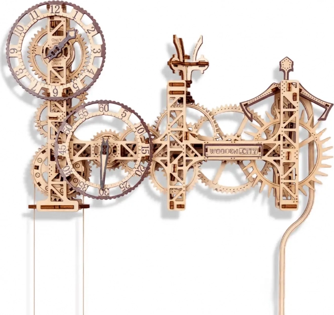 WOODEN CITY 3D puzzle Steampunk zegar ścienny 269 części