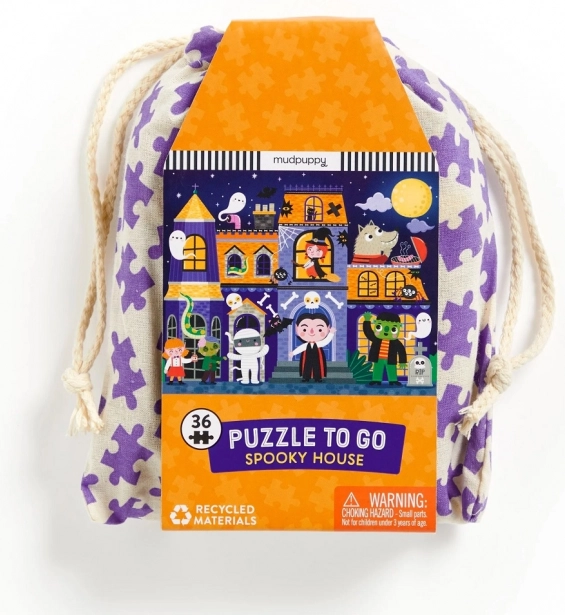 Puzzle Nawiedzony Dom od Mudpuppy w materiałowym woreczku