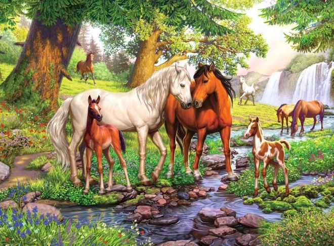Ravensburger puzzle Konie nad rzeką XXL 300 elementów