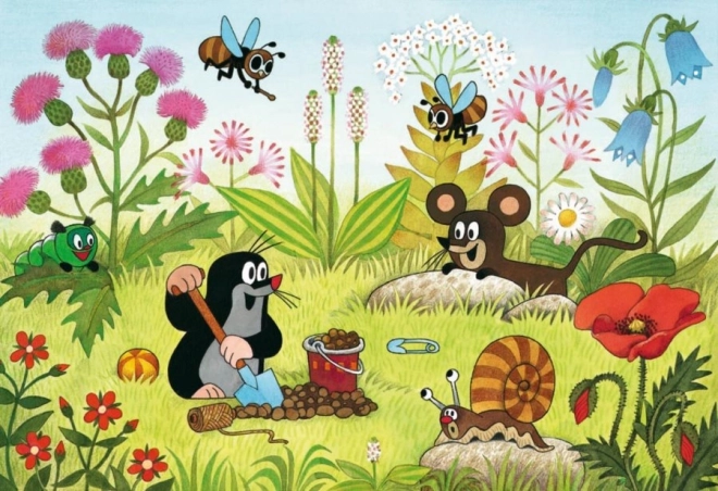 RAVENSBURGER Puzzle Krecik w ogrodzie 2x24 elementy